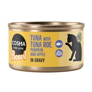 12x80g Tonijn met Tonijnkuit Bowl Cosma Kattenvoer