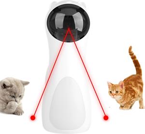 merkloos Katten laser met timer - interactief intelligent speeltje voor katten - Laser kat - 3 verschillende standen - Inc. oplaadkabel - Geruisloze motor