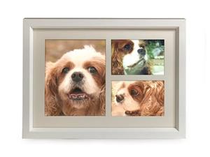 urnwebshop Tribute Dieren Urn met Houten Fotolijst Hoogglans Wit (3.9 liter)