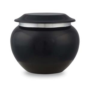 urnwebshop Mediumgrote Pakoda Dieren Urn Rustic Black (1.2 liter)