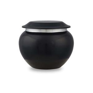 urnwebshop Mini Pakoda Dieren Urn Rustic Black (0.35 liter)