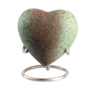 urnwebshop Huisdier Hart Urn Metallic, inclusief Standaard (0.1 liter)