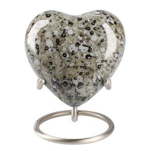 urnwebshop Huisdier Hart Urn Stained Marble, inclusief Standaard (0.1 liter)