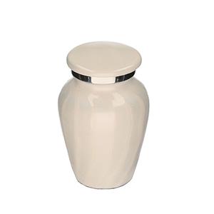urnwebshop Elegance Mini Dieren Urn Gemarmerd Wit (0.1 liter)