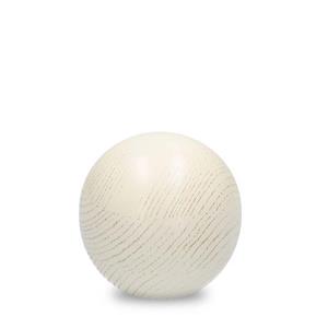 urnwebshop Kleine Eiken Bol Dieren Urn Wit Geolied, Goud-Patine (0.4 liter)