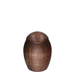 urnwebshop Eikenhouten Mini Dieren Urn Donker Geolied (0.1 liter)