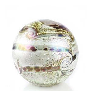 urnwebshop Medium Glazen Bal Dieren Urn Elan Ivory (1.5 liter)