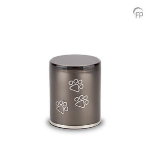 urnwebshop Kleine Kristalglazen Cilinder Dieren Urn Black (0.5 liter)