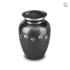 urnwebshop Grote Dieren Urn Cobaltgrijs, Pootafdrukjes (1.4 liter)