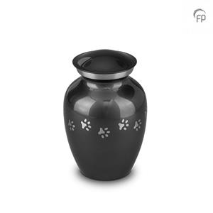 urnwebshop Medium Dieren Urn Cobaltgrijs, Pootafdrukjes (0.7 liter)