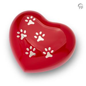 urnwebshop Hart Dieren Urn Shiny Red Large (0.9 liter)