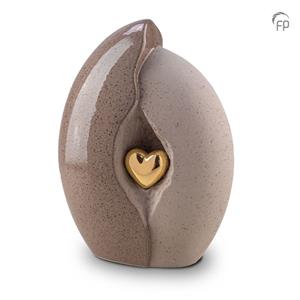 urnwebshop Grote Bruingrijze Keramische Dieren Urn (3.8 liter)