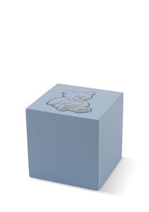 Urnwebshop Houten Teddybeer Dieren Urn Blauw (0.3 liter)