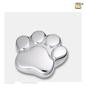 urnwebshop Grote Dieren Urn Pootafdruk Zilverkleur (1.2 liter)