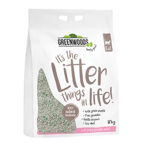 12kg Greenwoods Klonterende Kattenbakvulling van Natuurlijke Klei