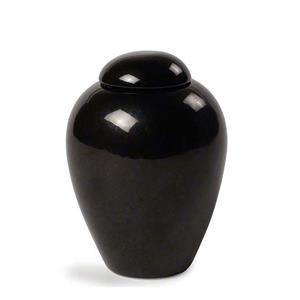 urnwebshop Mediumgrote Porseleinen Dieren Urn Serenity Black (1.6 liter)