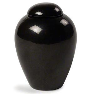 urnwebshop Grote Porseleinen Dieren Urn Serenity Black (2.4 liter)