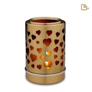 urnwebshop Dieren Urn met Waxinelichtje Harten (0.3 liter)