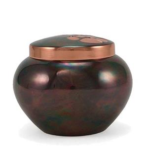 urnwebshop Classic Copper Raku Dieren Urn Medium (0.65 liter)
