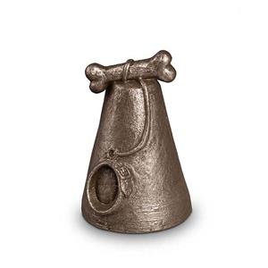urnwebshop Keramische Honden Urn Botje Zilverkleur (1.5 liter)