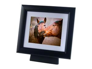 Paard of Pony Urn met Houten Fotolijst Zwart (4 liter)