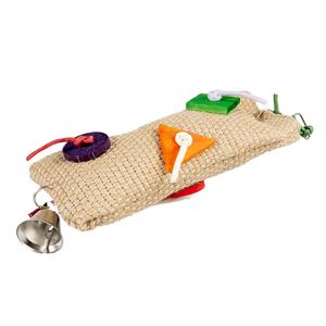 Duvo+ Sisal Snackzakje Met Papier, Hout En Bel M - 7x10,2x38,1cm