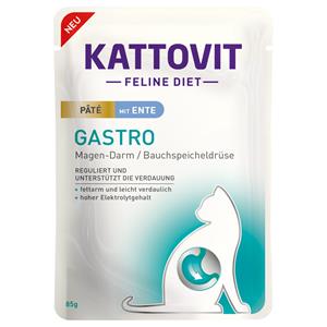 10x 85g Kattovit Gastro Paté met eend, nat kattenvoer
