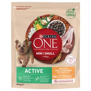 800g Mini Active Kip & Rijst Purina ONE Hondenvoer