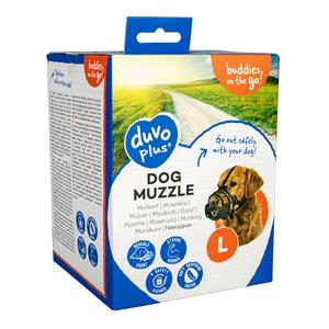 Duvo+ Muilkorf rubber zwart/rood Large