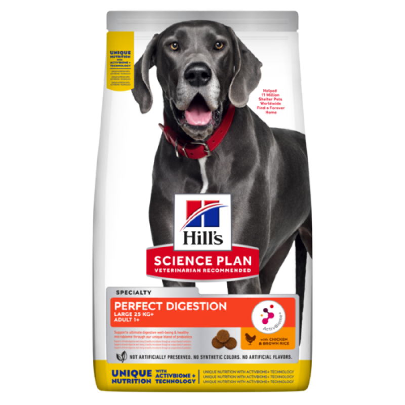 Hills Hill's Adult Large Perfect Digestion - Hondenvoer - Kip - Rijst - 12 kg