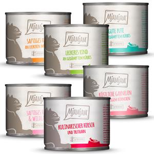 6x200g Mix (6 Rassen) MjAMjAM Kattenvoer Nat