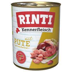 6x800g "Kennerfleisch" Kalkoen RINTI Hondenvoer