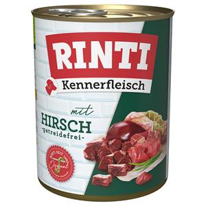 6x800g "Kennerfleisch" Hert RINTI Hondenvoer