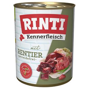 6x800g "Kennerfleisch" Rendier RINTI Hondenvoer
