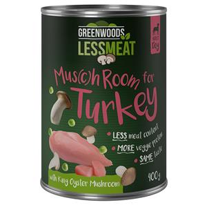 Greenwoods Less Meat met Koningsoesterzwam (graanvrij) - Kalkoen 6 x 400 g