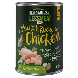 Greenwoods Less Meat met Koningsoesterzwam (graanvrij) - Kip 6 x 400 g