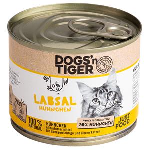 6 x 200 g Dogs'n Tiger Senior Cat Smakelijke Kip natvoer