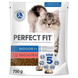 750g Indoor 1+ Rijk aan Rundvlees Perfect Fit Droog Kattenvoer