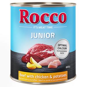 Rocco Junior 6 x 800 g - Rund met Kip & Aardappelen