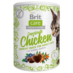 3x100g Brit Care Cat Snack Superfruits & Kip Kattensnacks