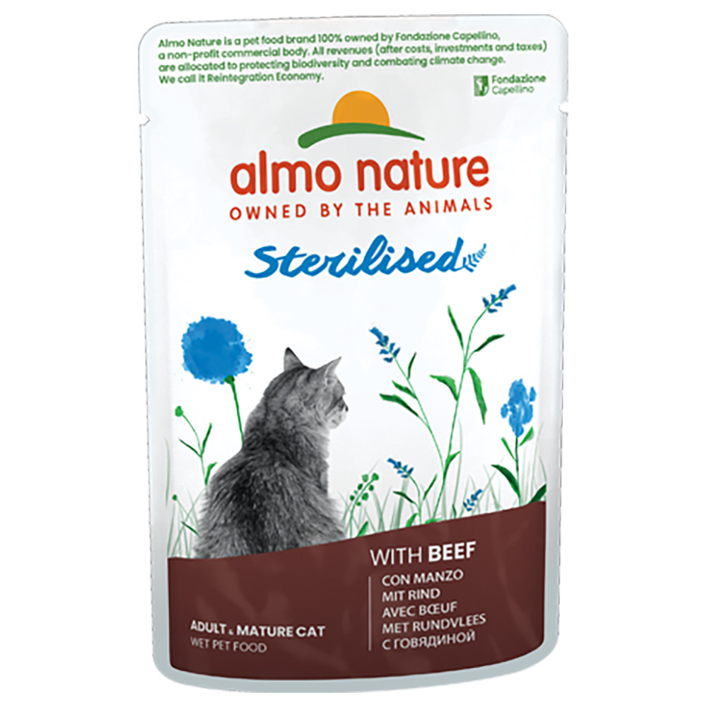 Almo Nature Holistic 6x70g  Sterilised Rund kattenvoer nat