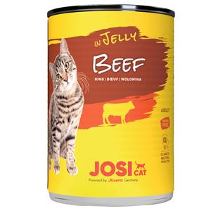 JosiCat Natvoer in Gelei 12 x 400 g Kattenvoer Rund