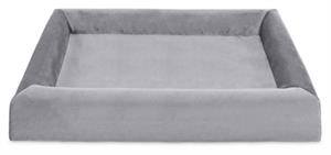 vandermeer BIA BED ROYAL FLUWEEL OVERTREK HONDENMAND GRIJS BIA-80 100X80X15 CM