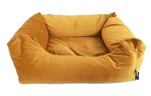 Madison friends hondenmand velvet geel 80x67x22 cm
