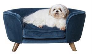Enchanted pet Enchanted hondenmand / sofa romy peacock blauw 67,5x40,5x30,5 cm