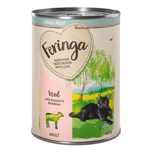 Feringa 6x410g Single Meat Kalf met Broccoli & Paardenbloem  Kattenvoer