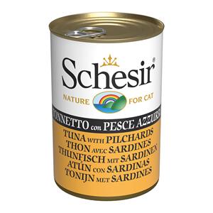 6x140g Schesir Kattenvoer Tonijn met Sardientjes