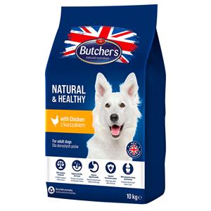 10kg Butcher's Natural & Healthy met kip hondenvoer droog