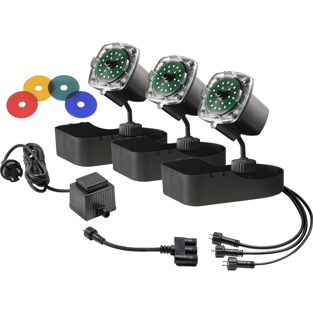 Sicce LLN002E Teichbeleuchtung 3er Set EEK: G (A - G) LED 3.5W Schwarz