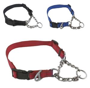 Nobleza Hondenhalsband - Anti trek - Nylon met ketting - Maat S